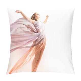 Personality  Beautiful Girl In Blowing Dress Flying Pillow Covers