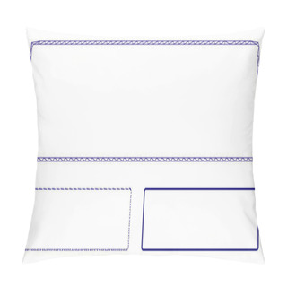 Personality  Rounded Rectangle Frame Vector Mesh Carcass Model And Triangle Mosaic Icon Pillow Covers