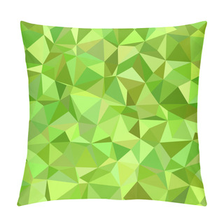 Personality  Abstract Triangle Mosaic Background - Polygonal Vector Design From Triangles In Green Tones Pillow Covers