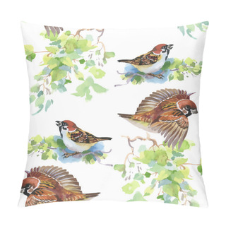 Personality  Seamless Pattern With  Exotic Birds Pillow Covers