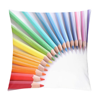 Personality  Assortment Of Coloured Pencils Pillow Covers