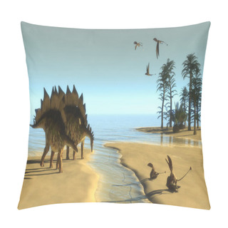Personality  Stegosaurus Dinosaur Morning Pillow Covers
