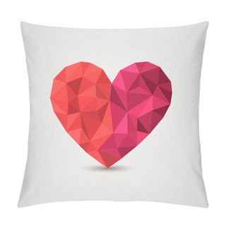 Personality  Origami Heart. Vector Illustration. Pillow Covers