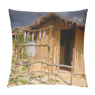 Personality  Hut Of Fisherman In The Settlement, Bulgaria Pillow Covers