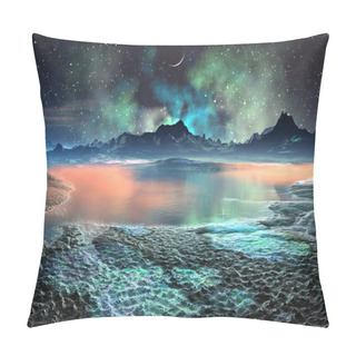 Personality  Lake And Mountains On Distant World Pillow Covers