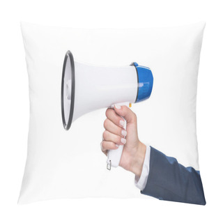 Personality  Businesswoman Holding Megaphone Pillow Covers