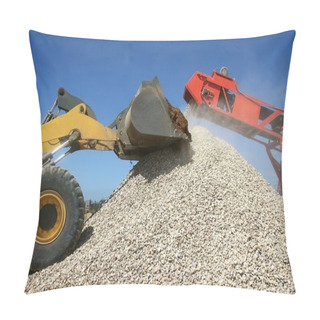 Personality  Stone Pile And Machines Pillow Covers