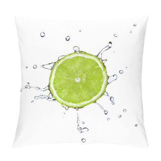 Personality  Slice Of Lime With Water Drops Pillow Covers