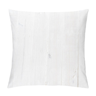 Personality  A Clean White Wooden For Background Concept. Pillow Covers