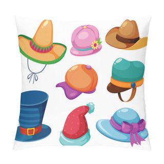 Personality  Hat Vector Set Pillow Covers