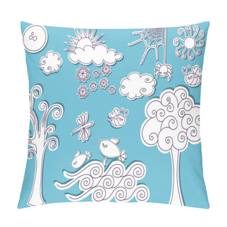Personality  Doodle Design Elements Pillow Covers