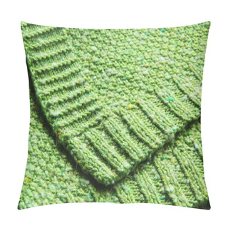 Personality  Knitting Green Plaid Pillow Covers