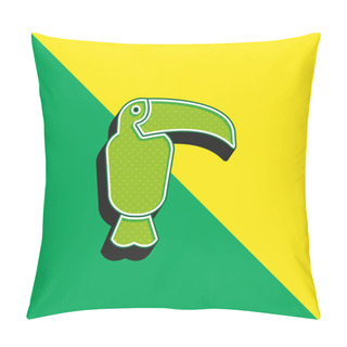 Personality  Animal Green And Yellow Modern 3d Vector Icon Logo Pillow Covers