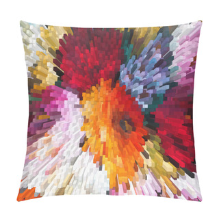 Personality  Color Extrusion  Blocks Abstract Colorful 3D Extrusion Backgroun Pillow Covers