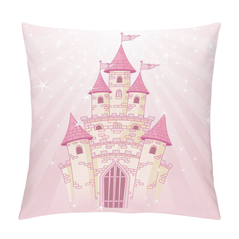 Personality  Pink Sky Castle pillow covers