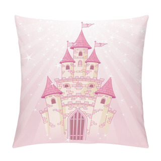 Personality  Pink Sky Castle Pillow Covers