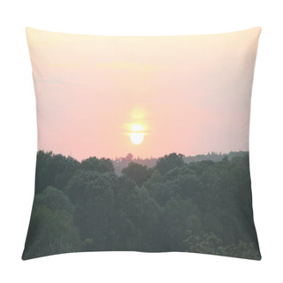 Personality  The Sunset Over Hills And Trees Pillow Covers