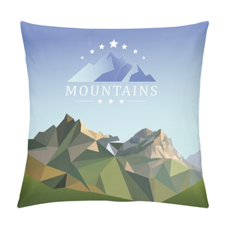 Personality  Mountain Low-poly Style Illustration Pillow Covers