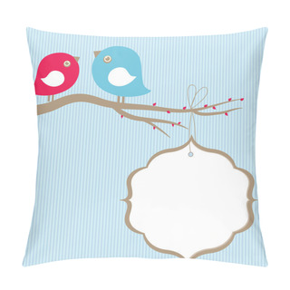 Personality  Cute Beauty  Birds On The Tree Branch Pillow Covers