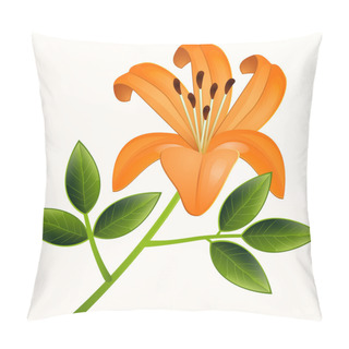 Personality  Vector Lily Flower. Vector Illustration. Pillow Covers