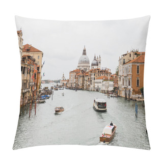 Personality  VENICE, ITALY - SEPTEMBER 24, 2019: Grand Canal And Basilica Santa Maria Della Salute In Venice, Italy Pillow Covers