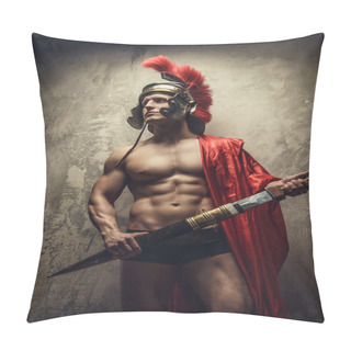 Personality  Man In Roman Armour. Pillow Covers