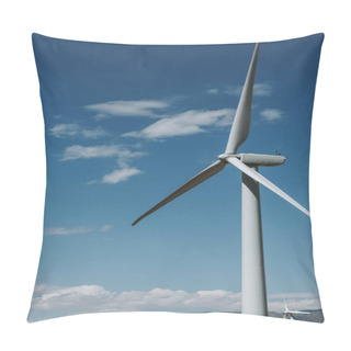 Personality  Wind Turbine With A Blue Sky Pillow Covers