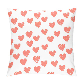 Personality  Hearts Romantic Valentine Pattern. Vector Illustration. Seamless Pattern With Hearts For Valentine's Day Design. Decorative Backdrop With Hearts, And Leaves. Holiday Texture. Pillow Covers