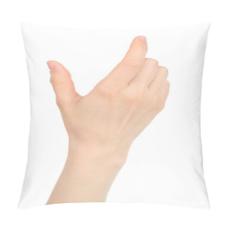 Personality  Woman Hand With Gesture Like Enlarging The Picture On Tablet PC  Pillow Covers