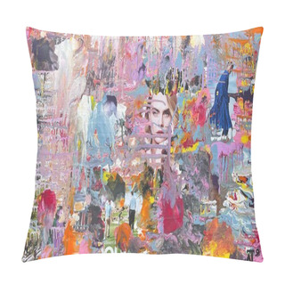 Personality  DESERT SUN -  Abstract  Art Highlighting Desert Culture With Luxurious Fashion, Exclusive Golf Courses In The Rough Heat Wave Pillow Covers