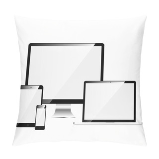 Personality  Electronic Devices With White Screens Pillow Covers