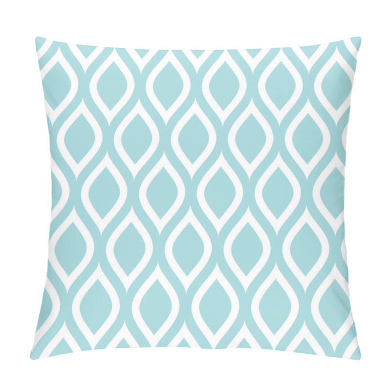 Personality  Abstract Seamless Pattern Lemons Or Waves Turquoise Square pillow covers