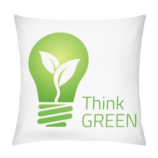 Personality  Think Green Eco Bulb Pillow Covers