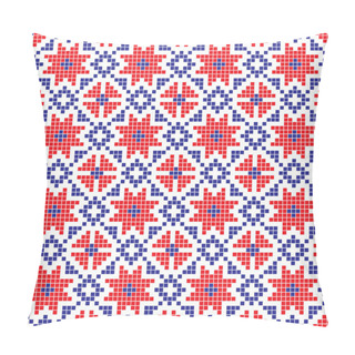 Personality  Seamless Embroidered National Ukraine Ornament Vector EPS Pillow Covers