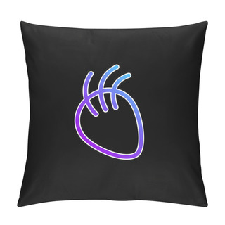 Personality  Body Part With Lines Blue Gradient Vector Icon Pillow Covers