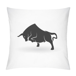 Personality  Vector Image Of An Bull On A White Background Pillow Covers