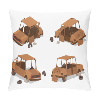 Personality  Old Rusty Car Pillow Covers
