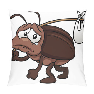 Personality  Cockroach Cartoon Get Out Pillow Covers