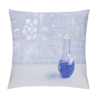 Personality  Double Exposure  Laboratory Glassware Or Test Tube . Science Con Pillow Covers