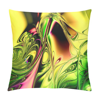 Personality      Gorgeous Fractal Colorful Glass Tiles In The Style Of Comput Pillow Covers