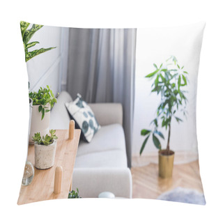 Personality  Cozy Room Decorated With Green Plants Interior Pillow Covers
