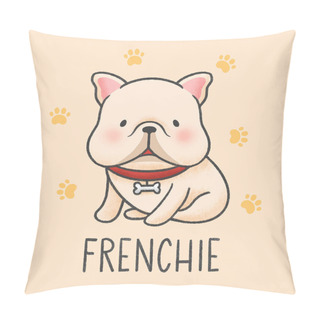 Personality  Cute Frenchie Cartoon Hand Drawn Style Pillow Covers