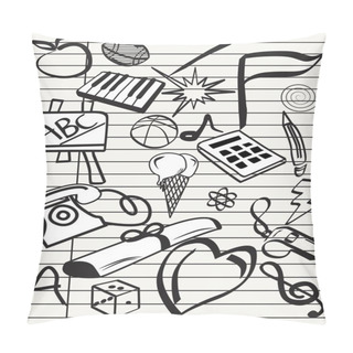 Personality  Background With Hand Drawn Obect Pillow Covers