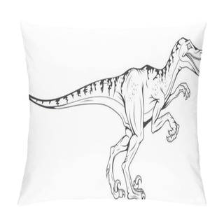 Personality  Velociraptor Vector Dinosaur , Vector Graphic To Design Pillow Covers