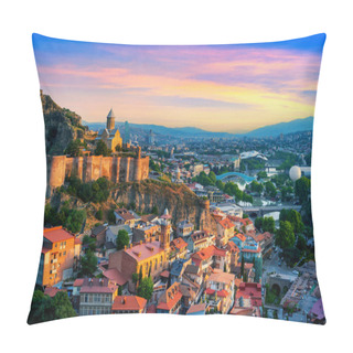 Personality  Tbilisi City At Sunrise In Georgia. Pillow Covers