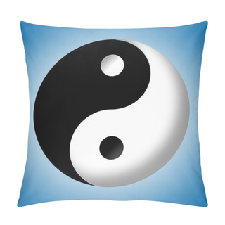 Personality  Symbol Of Yin And Yang Of The Background. Pillow Covers