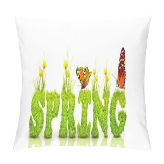 Personality  Decorative Inscription With Letters. Creative Spring Concept. Pillow Covers