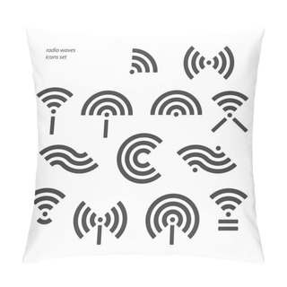 Personality  Radio Waves Pillow Covers