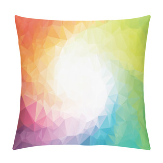 Personality  Colorful Rainbow Polygon Background Or Vector Frame Pillow Covers