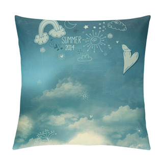 Personality  Summer Sky Poster Pillow Covers